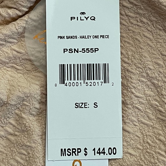 PilyQ Swimsuit Hailey One Piece low scooped neckline Open Back Small - Picture 8 of 10